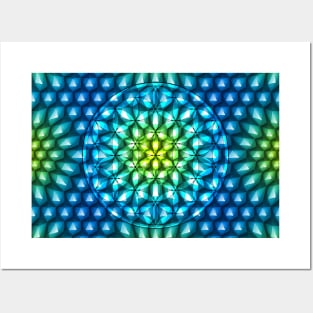 Flower of Life Vasarely Style Posters and Art